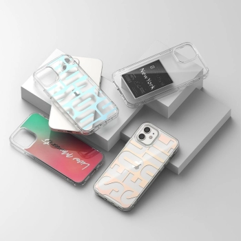 Pancerne etui pokrowiec z żelową ramką iPhone 12 mini Fusion Design różowo-zielony