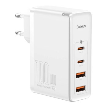 Szybka ładowarka sieciowa GaN2 Pro USB USB-C QC PD 100W biały