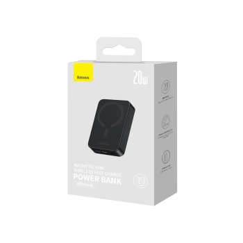 Powerbank Magnetic Mini 20000 mAh 20W + kabel USB-C czarny