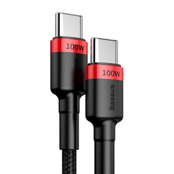 Nylonowy mocny kabel przewód USB-C PD 100W 20V 5A 2m czarny