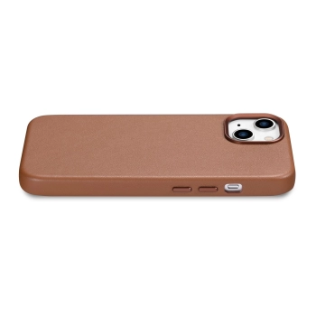 Pokrowiec etui z naturalnej skóry do iPhone 14 Plus MagSafe Case Leather brązowy