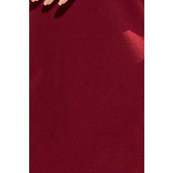 190-8 MARGARET sukienka z koronką na rękawkach - BORDOWA-6