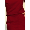 189-5 Sukienka dresowa z dekoltem na plecach - BORDOWA-6