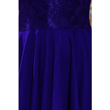 210-4 NICOLLE - sukienka z dłuższym tyłem z koronkowym dekoltem - CHABROWA-6