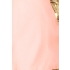 217-4 NEVA Trapezowa sukienka z rozkloszowanymi rękawkami - PASTELOWY RÓŻ-6