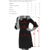 217-5 NEVA Trapezowa sukienka z rozkloszowanymi rękawkami - CZARNA W KWIATY-7