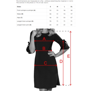 217-5 NEVA Trapezowa sukienka z rozkloszowanymi rękawkami - CZARNA W KWIATY-8