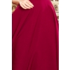 246-1 CINDY długa suknia z dekoltem - BORDOWA-7