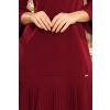 228-4 LUCY - plisowana wygodna sukienka - BORDOWA-5