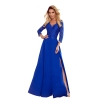 309-2 AMBER elegancka koronkowa długa suknia z dekoltem - CHABROWA-6